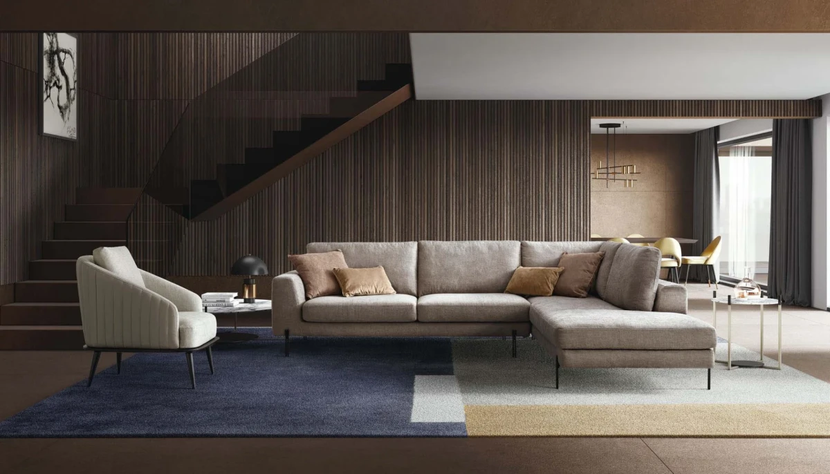 Voyage — Modern sofa with a continuous structure.
