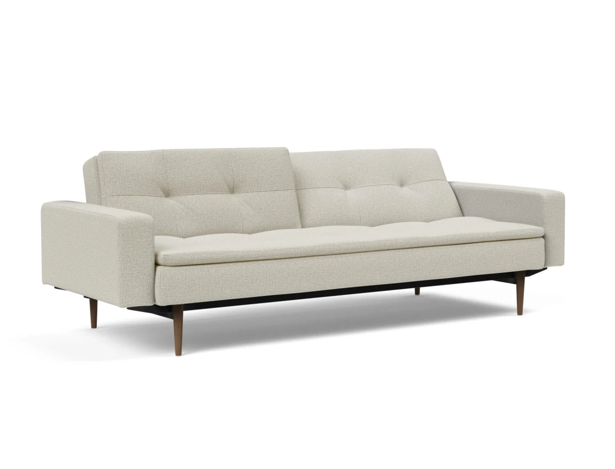 Dublexo Styletto Sofa Bed Dark Wood With Arms