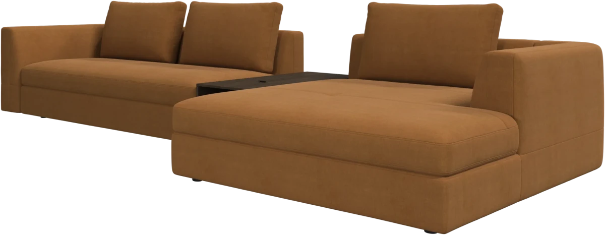 Bergamo chaise longue sofa with storage