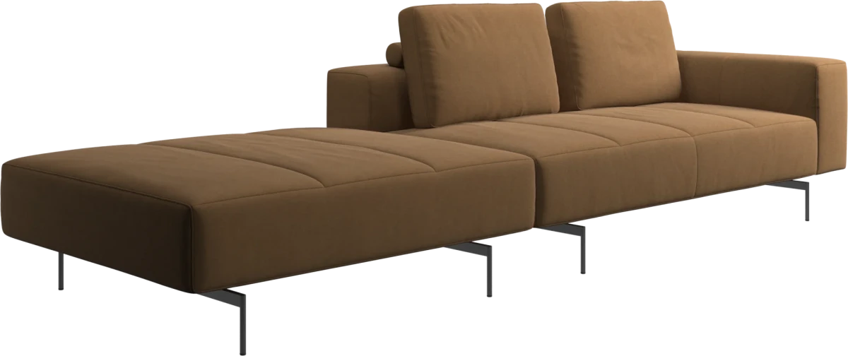 Amsterdam sofa with footstool on left side