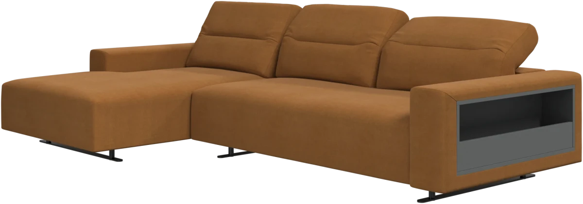 Hampton sofa with adjustable back and resting unit left side