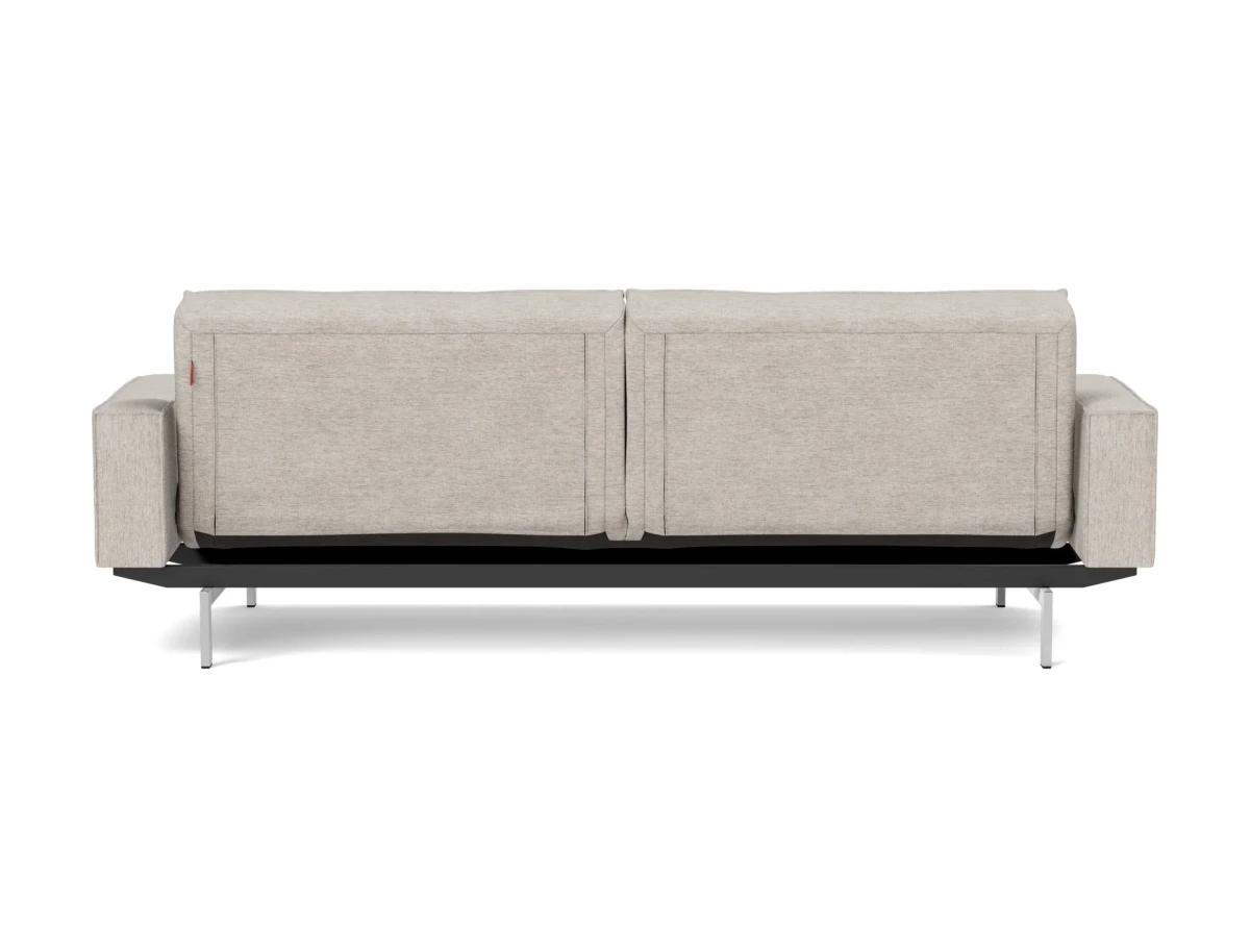 Splitback Chrome Sofa Bed With Arms