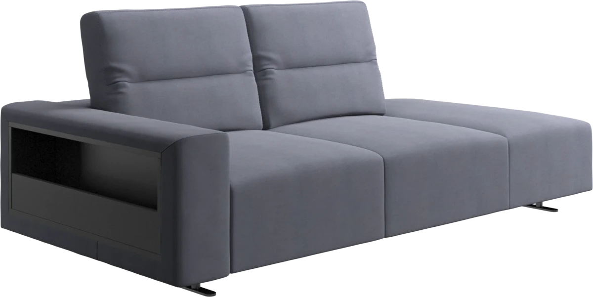 Hampton sofa with adjustable back and lounging unit right side