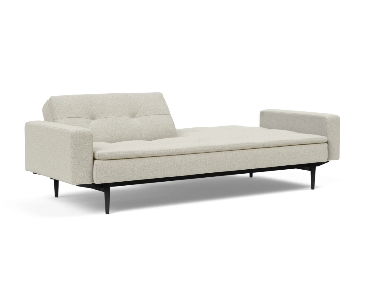 Dublexo Styletto Sofa Bed Black Wood With Arms