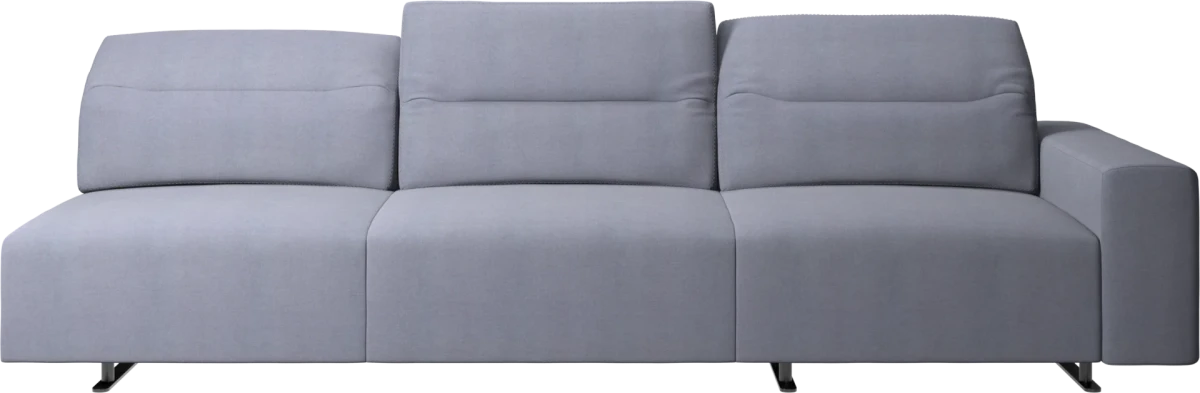 Hampton sofa with adjustable back and storage on the right side