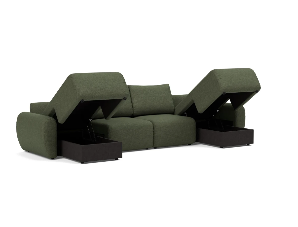 Norum Sofa Bed U-shape With Curve Arms