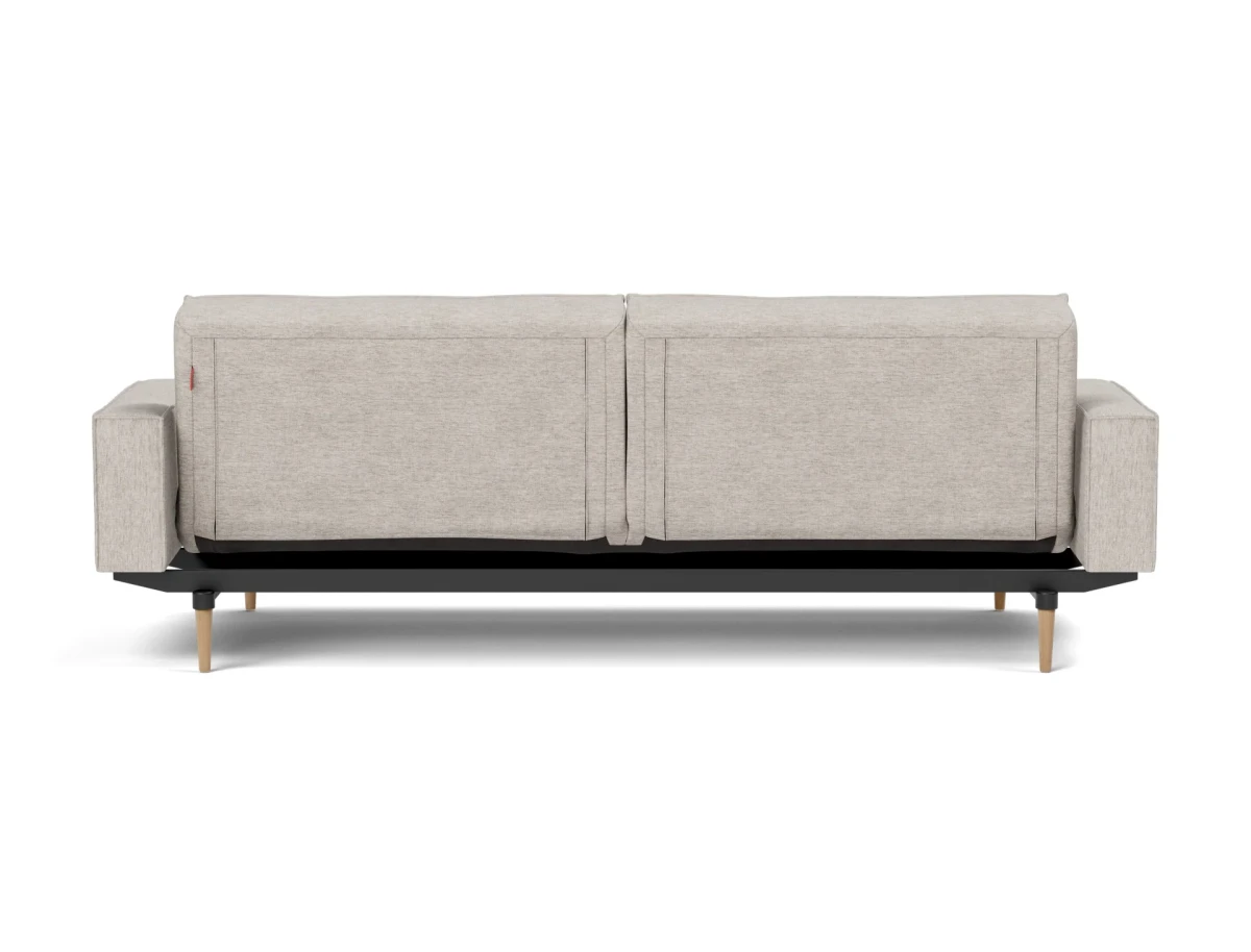 Splitback Styletto Sofa Bed Light Wood With Arms