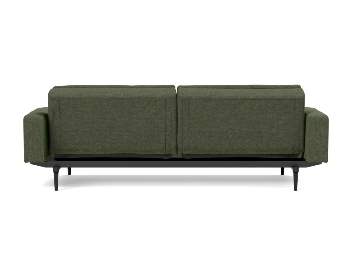 Dublexo Styletto Sofa Bed Black Wood With Arms