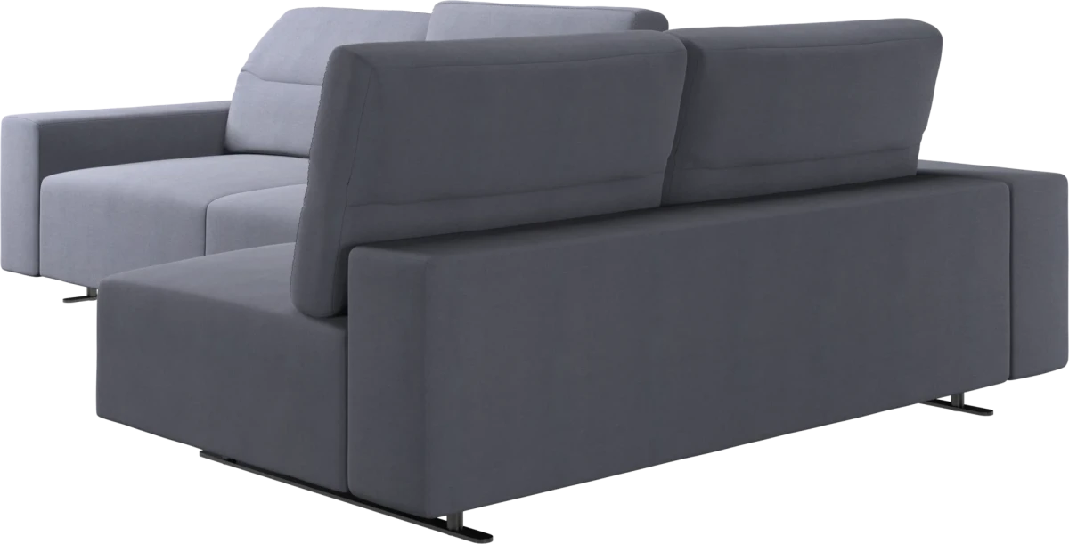 Hampton corner sofa with adjustable back and storage on right side