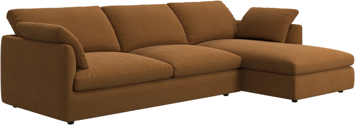 Milano sofa with chaise longue left