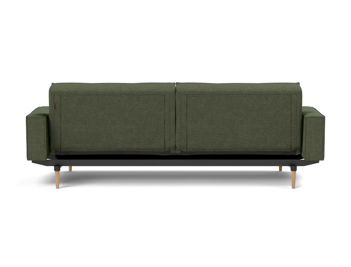 Splitback Styletto Sofa Bed Light Wood With Arms