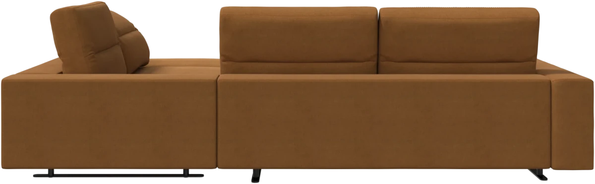 Hampton corner sofa with adjustable back and storage on left side