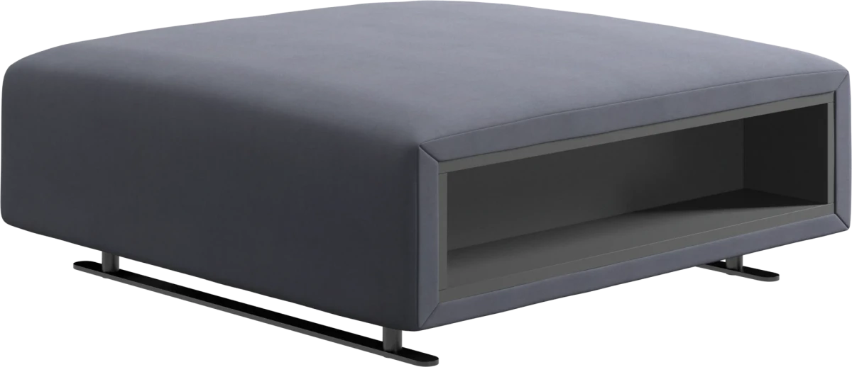 Hampton footstool with storage left and right sides