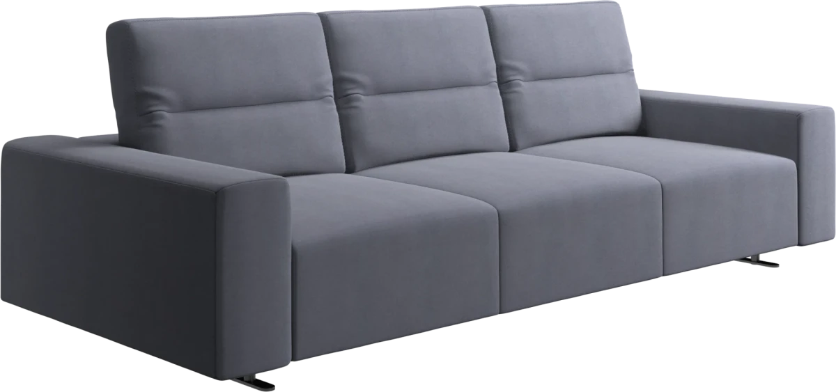 Hampton sofa with adjustable back and storage on the right side