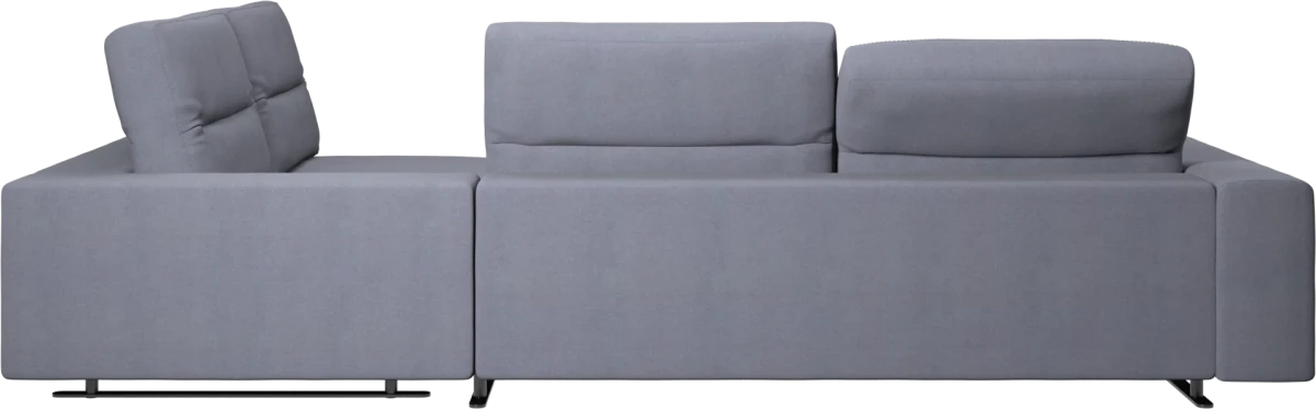 Hampton corner sofa with adjustable back and storage on right side