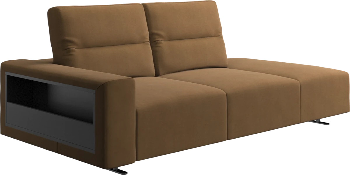 Hampton sofa with adjustable back and lounging unit right side