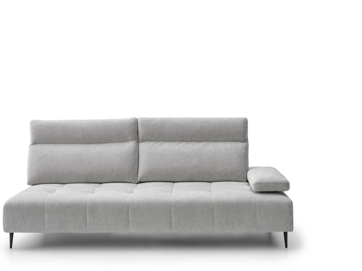 Joplin — Quilted modular sofa with adjustable headrests and armrests, and sliding backrests
