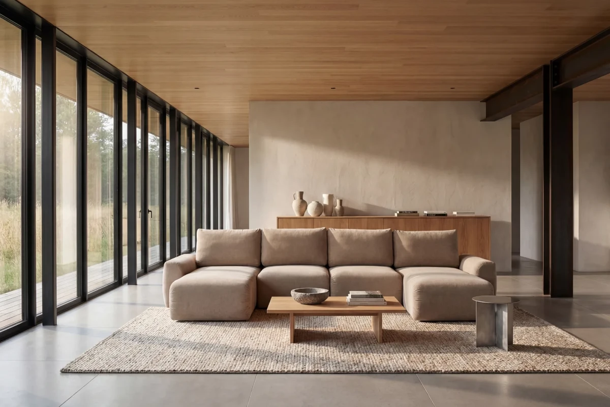 Norum Sofa Bed U-shape With Chunky Arms