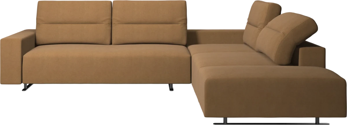 Hampton corner sofa with adjustable back and lounging unit
