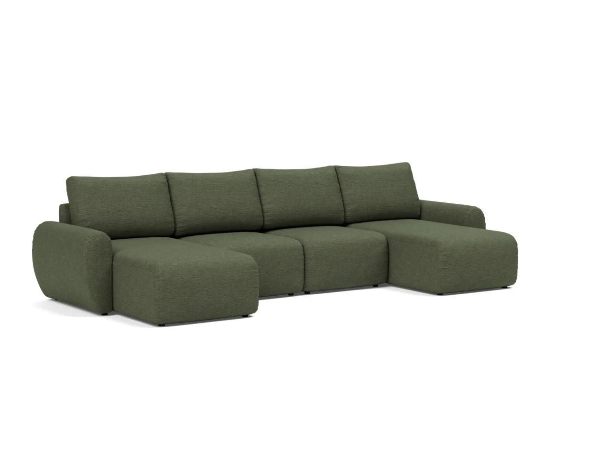 Norum Sofa Bed U-shape With Curve Arms