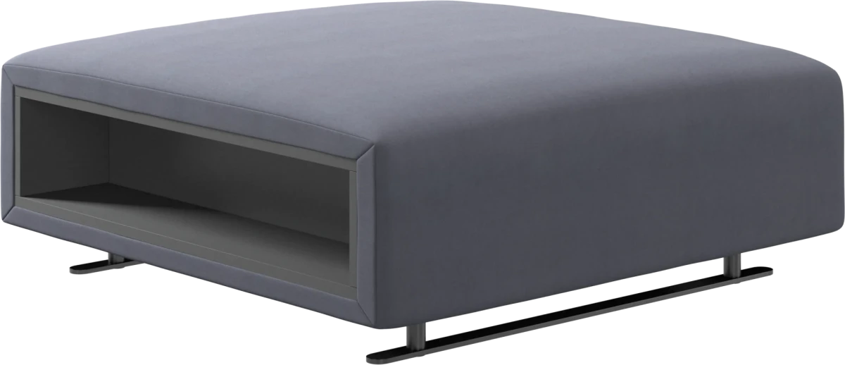 Hampton footstool with storage left and right sides