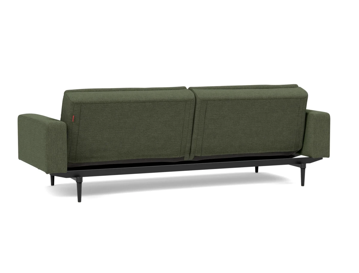 Dublexo Styletto Sofa Bed Black Wood With Arms