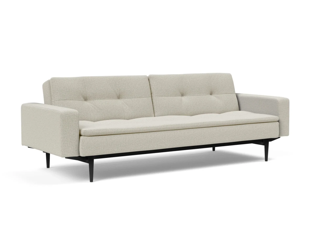 Dublexo Styletto Sofa Bed Black Wood With Arms