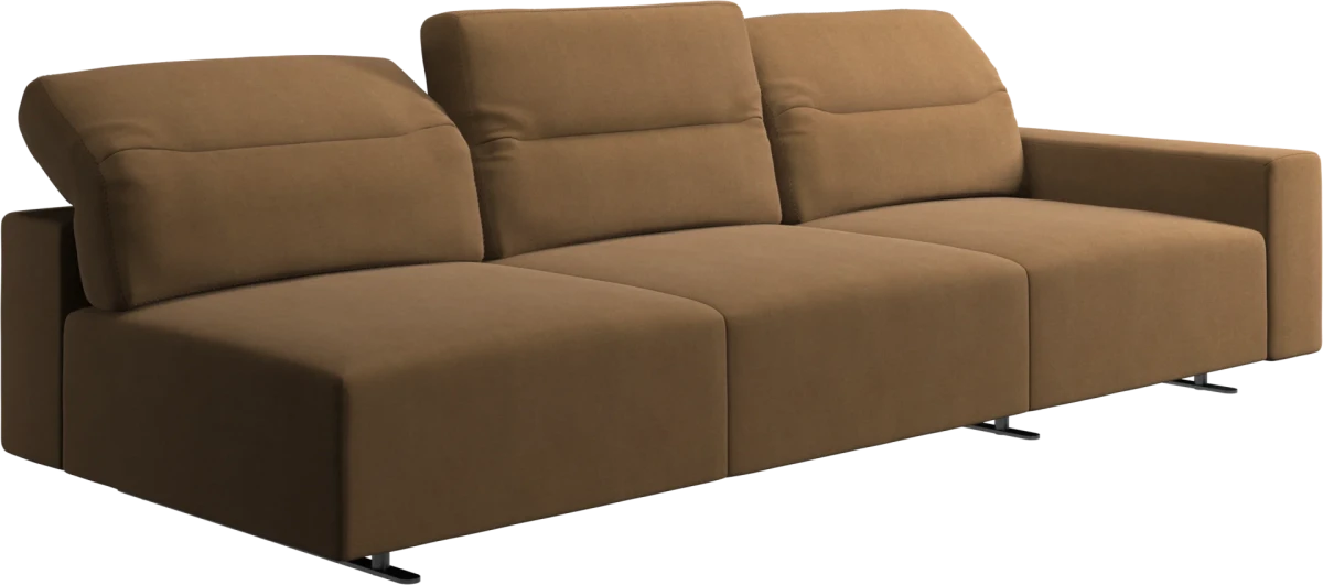 Hampton sofa with adjustable back and storage on the right side