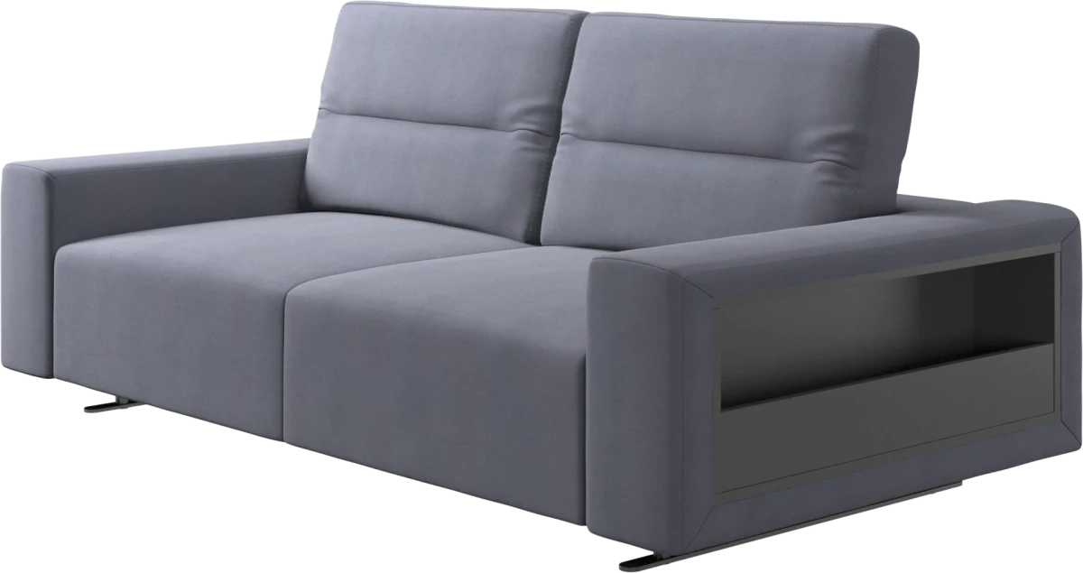Hampton sofa with adjustable back and storage on the right side