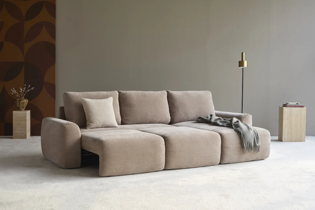 Norum Sofa Bed Chaise With Chunky Arms