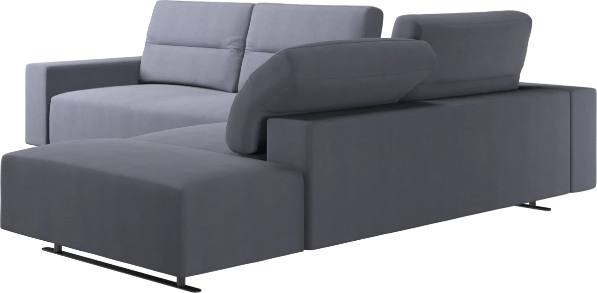 Hampton corner sofa with adjustable back and lounging unit