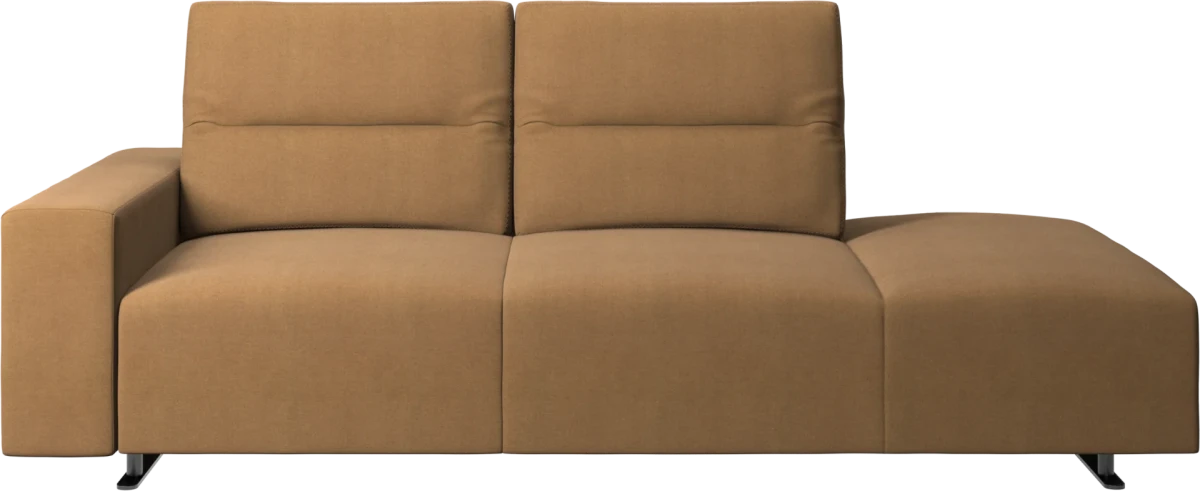 Hampton sofa with adjustable back and lounging unit right side