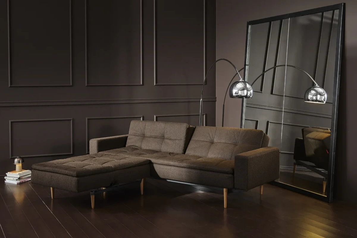 Dublexo Styletto Sofa Bed Light Wood With Arms