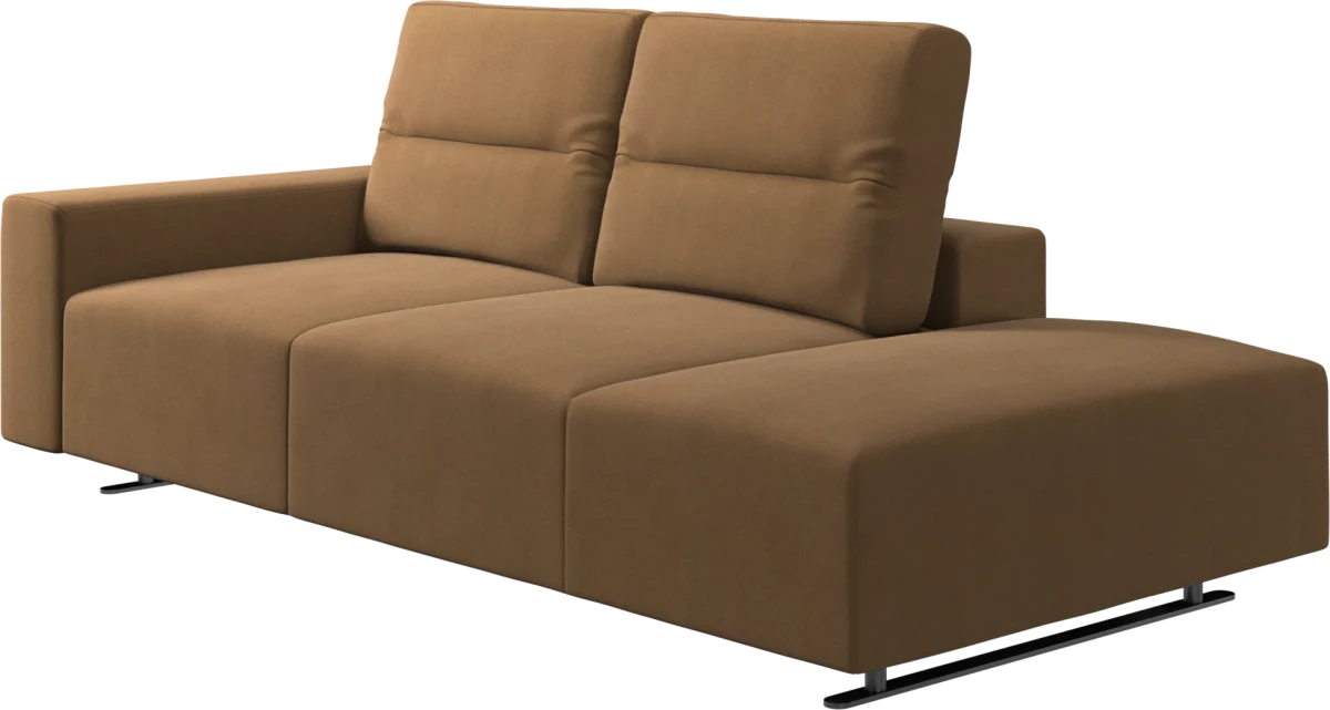 Hampton sofa with adjustable back and lounging unit left side