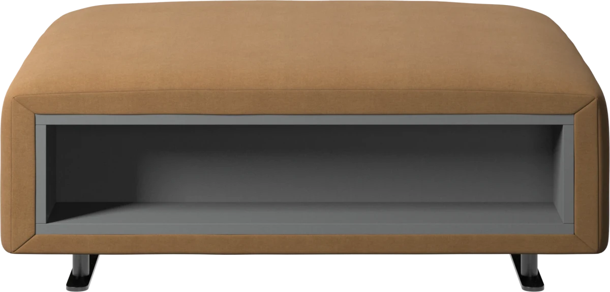 Hampton footstool with storage left and right sides