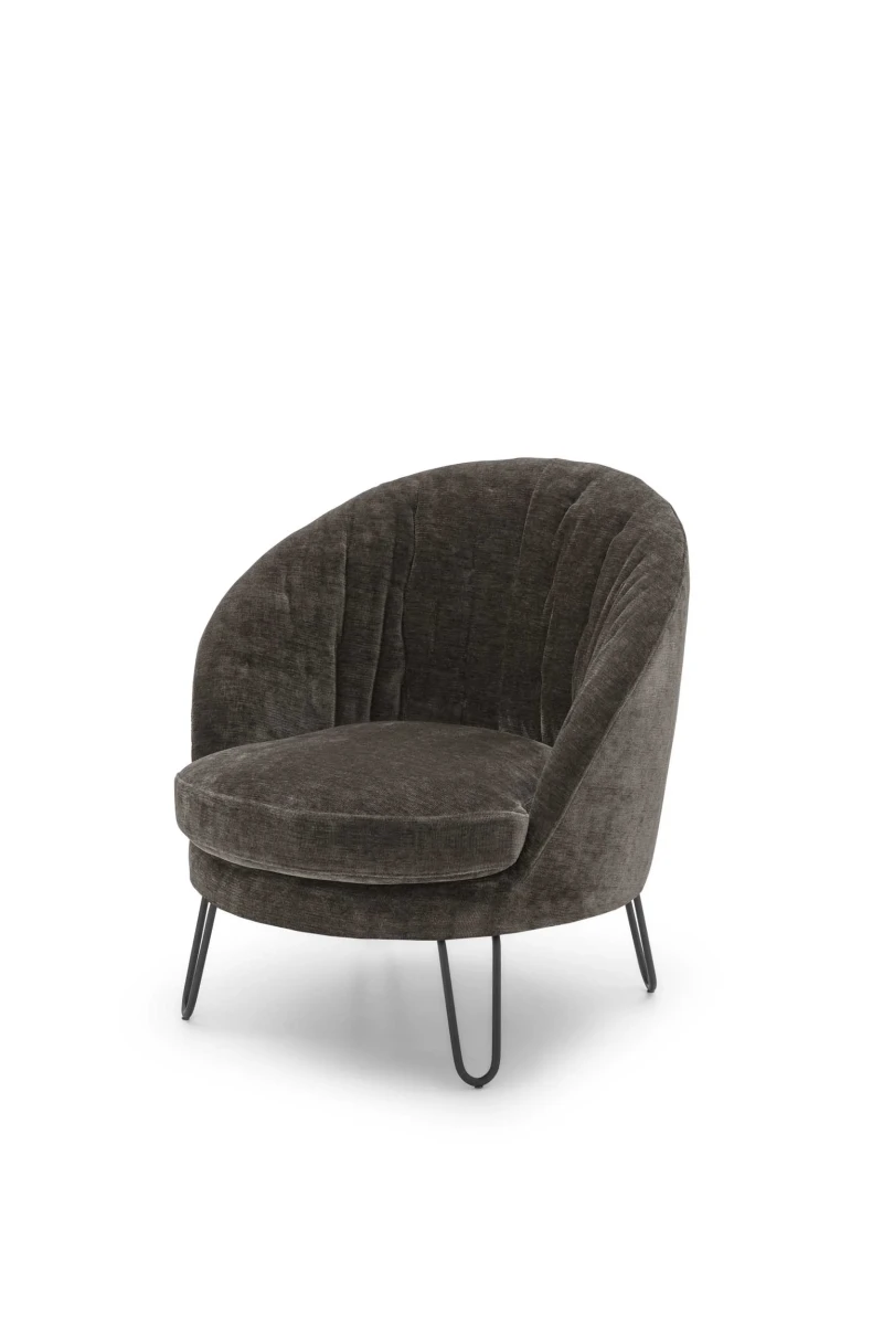 Oyster — Enveloping, rounded armchair with a seashell-inspired design. Fixed or swivel base options available.