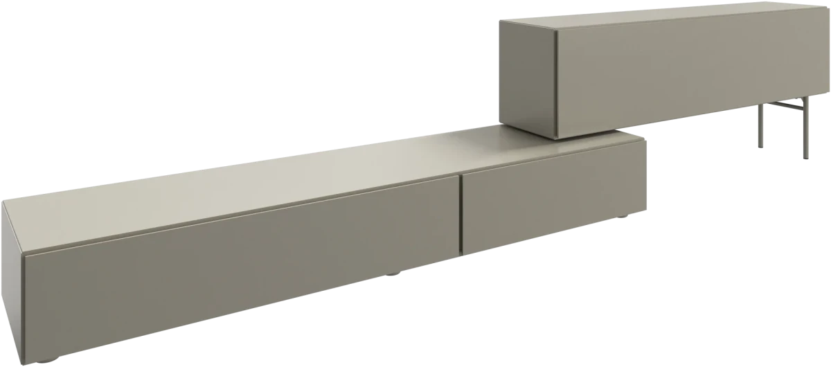 Lugano wall system with drop down doors