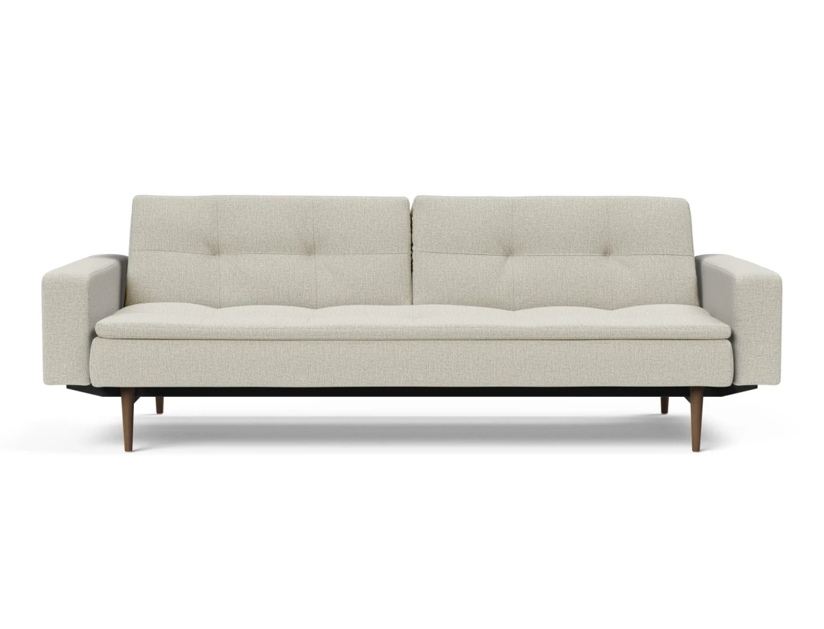 Dublexo Styletto Sofa Bed Dark Wood With Arms