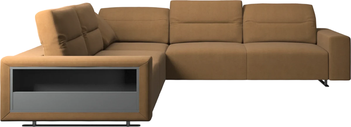 Hampton corner sofa with adjustable back and storage