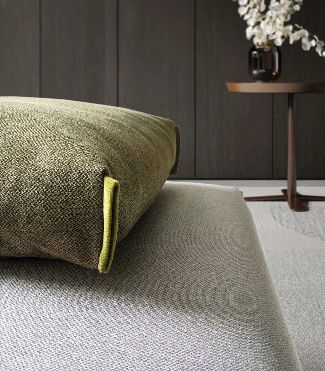 Bacio — Modular sofa with movable backrests – also available in leather.
