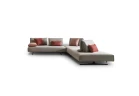 Abbraccio Light — Space-saving modular modern sofa with movable backrests.
