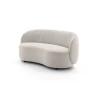 Moby Loveseat — Armless two-seater sofa with a sinuous shape and quilted backrest.