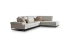 Luis — Sofa with sliding backrest and snap-reclining armrests, finished with elegant borders.