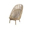 Hive highback chair w/teak legs