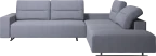 Hampton corner sofa with adjustable back and lounging unit