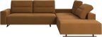 Hampton corner sofa with adjustable back and storage on left side