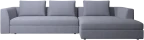 Bergamo sofa with resting unit