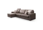 Icaro — Classic sofa with decorative borders and storage mechanism.