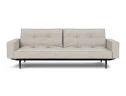 Splitback Styletto Sofa Bed Black Wood With Arms
