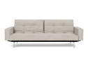 Splitback Chrome Sofa Bed With Arms